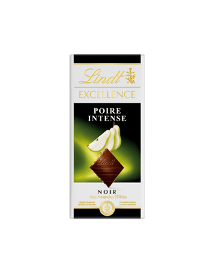 Шоколад тёмный Lindt Превосходный с грушей и кусочками миндаля, 100г