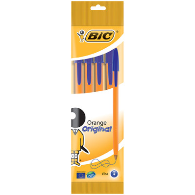 Ручки Bic Orange Original шариковые синие, 4шт