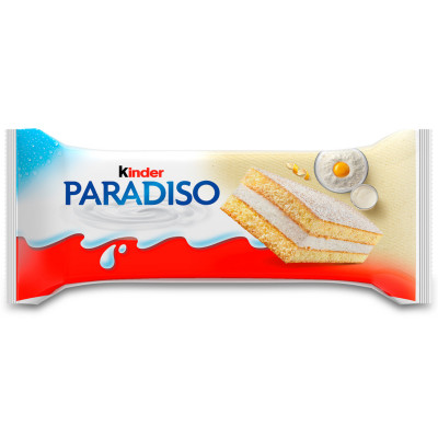 Пирожное бисквитное Kinder Paradiso молоко-лимон, 29г