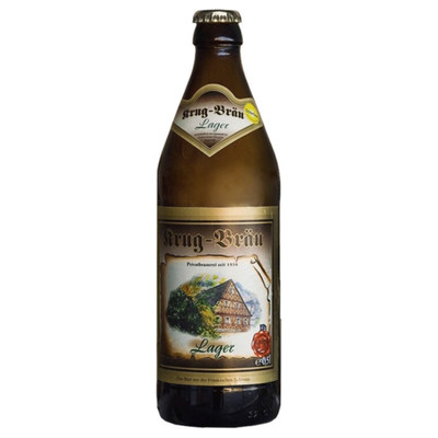 Пиво Krug-Bräu Lage тёмное фильтрованное 5%, 500мл