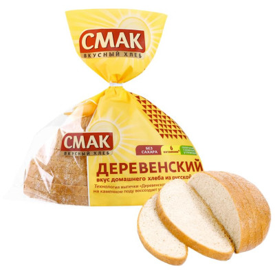 Хлеб Смак Деревенский подовый в нарезке, 300г