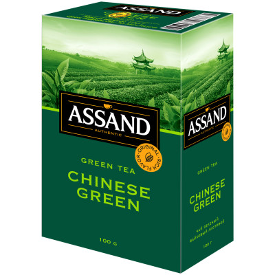 Чай Assand Chinese Green зелёный байховый листовой, 100г