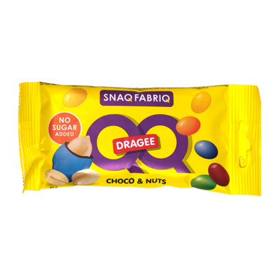 Драже Snaq Fabriq с арахисом и молочным шоколадом покрытое разноцветной глазурью, 40г