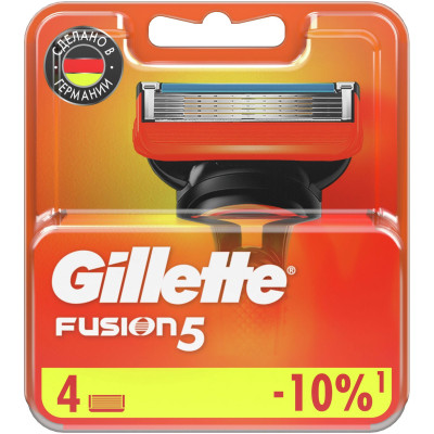 Кассеты для бритья Gillette Fusion, 4шт