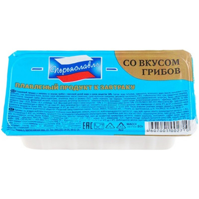 Продукт Переяславль К завтраку со вкусом грибов плавленый пастообразный 50%, 80г