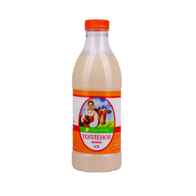 Молоко топлёное Родная Любава 4%, 900мл