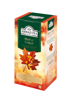 Чай Ahmad Maple Sirup зелёный байховый кленовый сироп, 25х1.5г