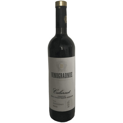 Вино Vinogradnoe Cabernet красное полусладкое, 750мл