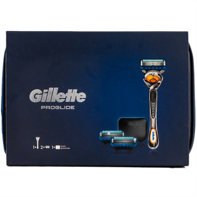 Подарочный набор Gillette fusion proglide бритва и 2 сменные кассеты для безопасных бритв