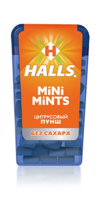Конфеты Halls Mini Mints цитрусовый пунш без сахара, 12.5г
