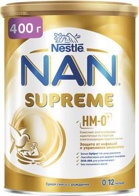 Смесь Nan Supreme молочная с рождения, 400г