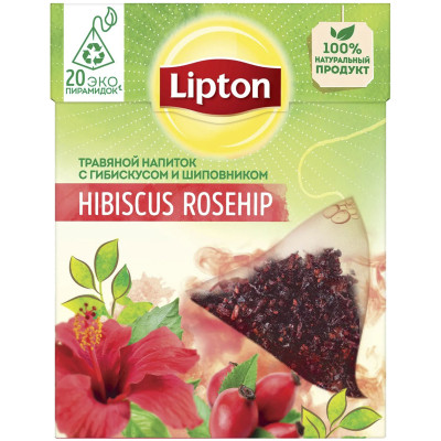 Напиток травяной Lipton Rosehip в пирамидках, 20x3.5г