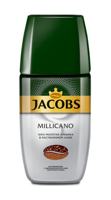 Кофе Jacobs Millicano натуральный растворимый с добавлением молотого, 160г