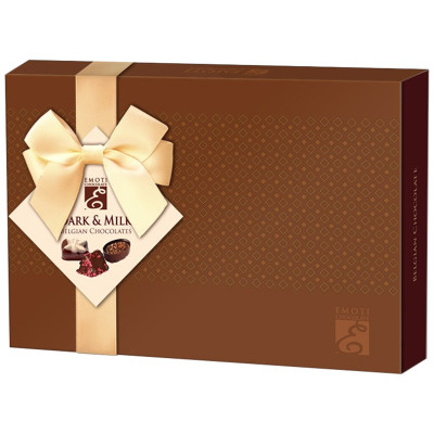 Конфеты Emoti шоколадные ассорти из молочного и темного шоколада, 115г