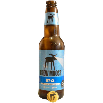 Пиво Brew Moose ИПА светлое нефильтрованное пастеризованное 5.8%, 450мл