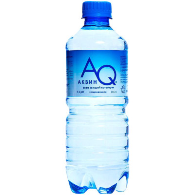 Вода Аквин природная питьевая газированная, 500мл