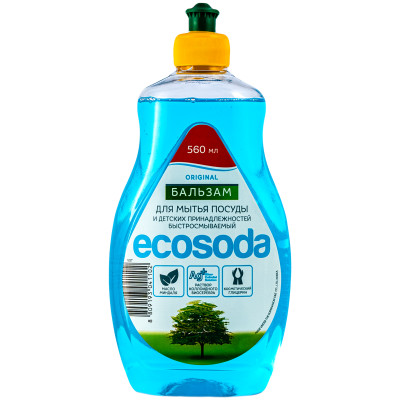 Бальзам Mama Ultimate Ecosoda Original для мытья посуды и детских принадлежностей, 1л
