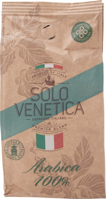Кофе Solo Venetica Arabica 100% натуральный жареный молотый, 250г