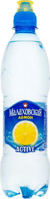 Вода Малаховская Актив Спорт лимон питьевая негазированная, 500мл