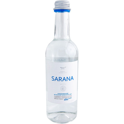 Вода Сарана минеральная природная питьевая столовая газированная, 375мл