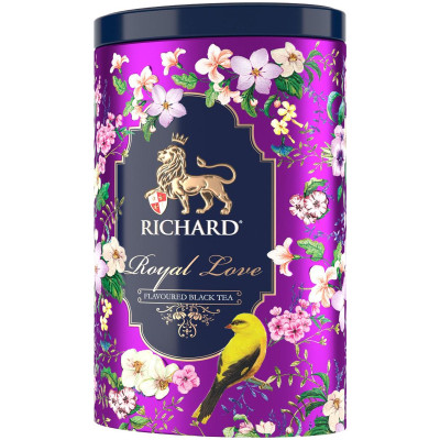 Чай Richard Royal Love чёрный бергамот-ваниль листовой, 80г