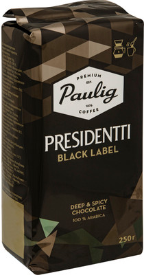 Кофе Paulig Presidentti Black Label молотый, 250г
