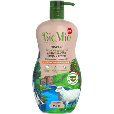 Средство для мытья посуды BioMio Bio-Care мандарин, 750мл