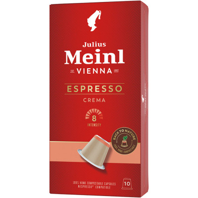 Кофе в капсулах Julius Meinl Эспрессо Крема натуральный жареный молотый, 10х5.6г