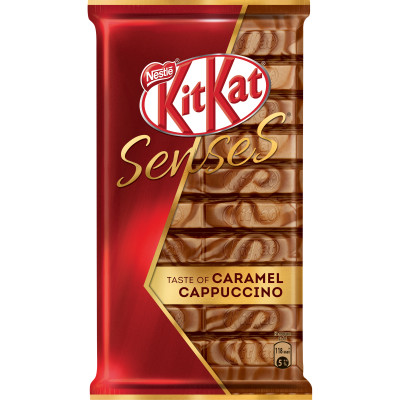 Шоколад KitKat Senses Caramel Cappuccino белый и молочный со вкусом капучино и карамели, 112г