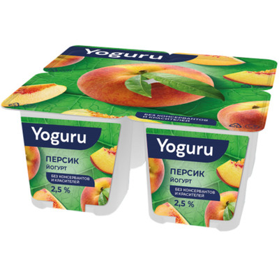 Йогурт Yoguru персик 2.5%, 125г