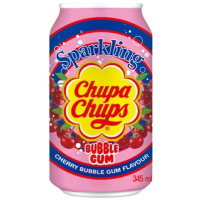 Напиток газированный Chupa Chups Bubble Gum Cherry безалкогольный, 345мл