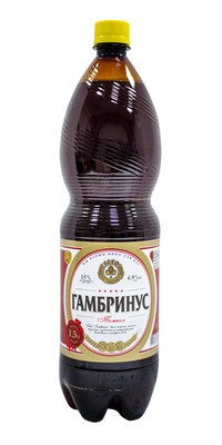 Пиво Гамбринус тёмное 5.2%, 1.5л
