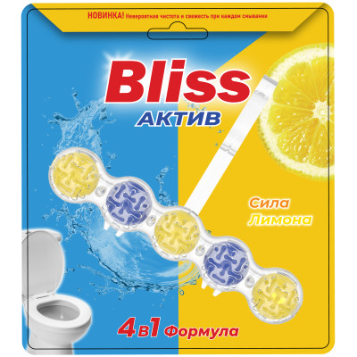Средство Bliss Актив 4в1 чистящее для унитаза, 50г