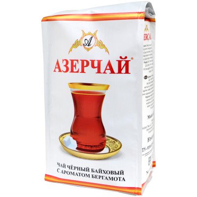 Чай Азерчай с ароматом бергамота чёрный байховый, 250г