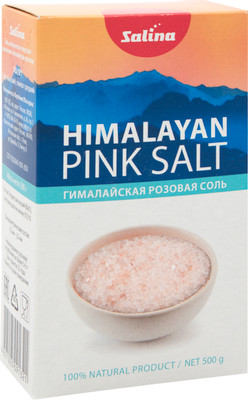 Соль Salina Гималайская каменная розовая поваренная пищевая, 500г