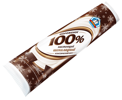 Мороженое 100% Настоящий Классический шоколад, 500г