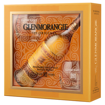 Виски Glenmorangie Ориджинал шотландский 40% в подарочной упаковке, 700мл + 2 бокала