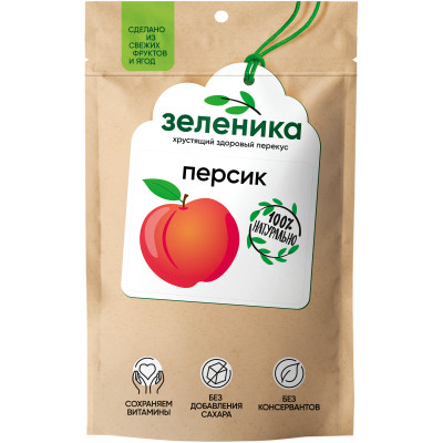 Персик Зеленика Здоровый перекус сушёный, 20г