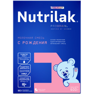 Смесь Nutrilak Premium с рождения, 600г