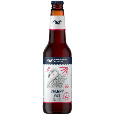 Напиток пивной Горьковская пивоварня Cherry Ale нефильтрованный пастеризованный, 440мл