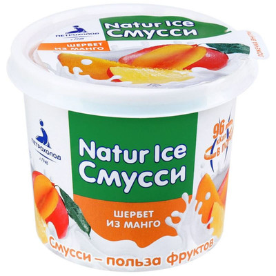 Щербет Петрохолод Натур Айс Смусси из манго замороженный, 80г