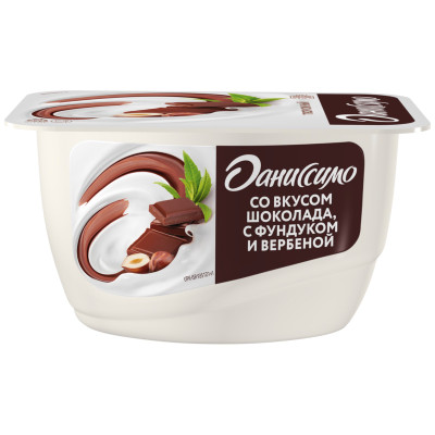 Продукт творожный Даниссимо со вкусом шоколада-фундука-вербены 5.8%, 130г