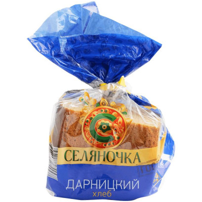 Хлеб Селяночка Дарницкий ржано-пшеничный половинка нарезка, 320г