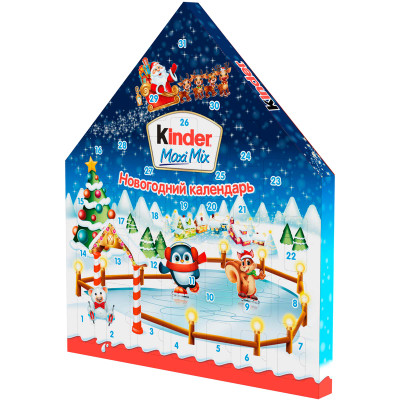 Набор кондитерских изделий Kinder Maxi Mix Календарь Новогодняя игра, 237г