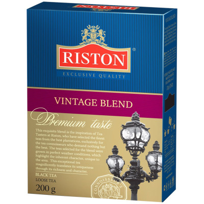 Чай Riston Vintage Blend чёрный крупнолистовой, 200г