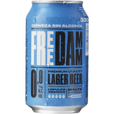 Пиво безалкогольное Free Damm светлое фильтрованное пастеризованное, 330мл