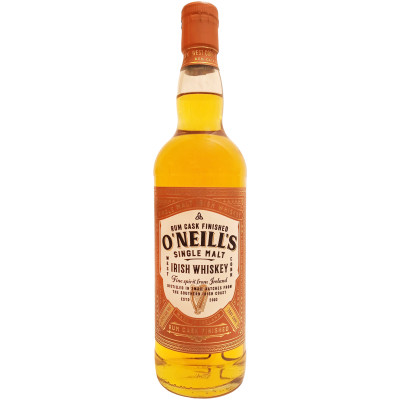 Виски ирландский односолодовый 40% O'Neills Rum Cask Finished, 700мл