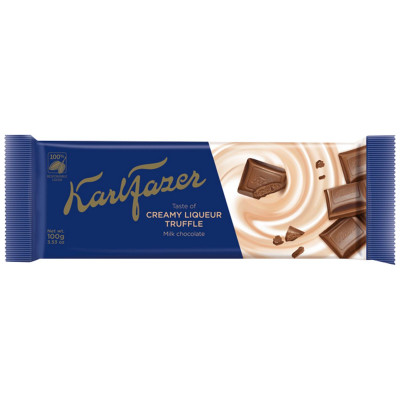 Шоколад молочный Fazer Karl с трюфельной начинкой со вкусом сливочного ликера, 100г