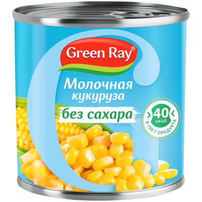Кукуруза Green Ray молочная без сахара, 340г
