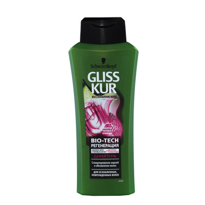 Шампунь Gliss Kur Bio Tech для ослабленных повреждённых волос регенерация, 400мл